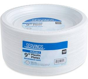 lot 13645 image: Cuisine 9 100 count plastic plates photo for reference