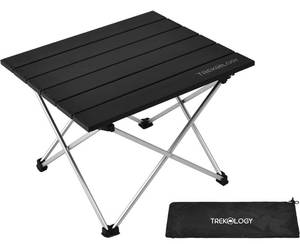 lot 13647 image: TREKOLOGY Small Camping Side Table That Fold Up Lightweight, Tent Table Folding Camp Table, Fold Up Camping Tables Small Portable Outdoor Beach Table photo for reference