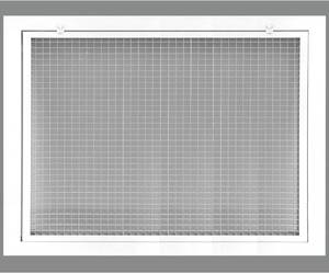lot 13668 image: 22 x 18 Cube Core Eggcrate Return Air Filter Grille for 1 Filter - Aluminum - White photo for reference