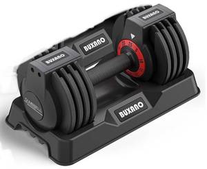 lot 13675 image: Adjustable Dumbbell 25LB Single Dumbbell Weights, 5 in 1 Free Weights Dumbbell with Anti-Slip Metal Handle, Suitable for Home Gym Exercise Equipment