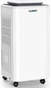 lot 13683 image: LUKO 2000 Sq. Ft Dehumidifiers for Large Room and Basements, 30 Pints Dehumidifier with Drain Hose, Auto or Manual Drainage, 0.528 Gallon Water Tank, Auto Defrost, Dry Clothes Function, 24H Timer (white)