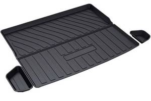 lot 13689 image: Cherokee Cargo Liners - All-Weather Protection Rear Cargo Trunk Tray Floor Mats Compatible with 2019 2020 2021 2022 Jeep Cherokee, 3D Modeling Waterproof Durable Black TPO Accessories Custom-Fit