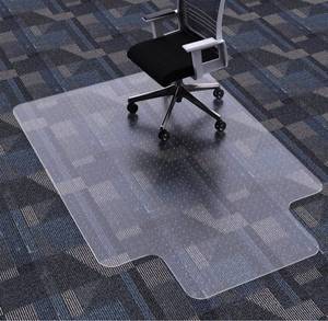 lot 13698 image: FuturHydro Desk Chair Mat for Flat to Low Pile Carpets, 45 x 53 Clear Office Home Floor Protector Mat, Transparent Mats for Office, Home and Gaming Floors (with Lip)