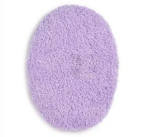 lot 15744 image: Round Purple Shag Rug 17.5 x 17.5
