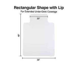 lot 15769 image: Staples 36 x 48 Rectangular Chair Mat wLip for Carpet