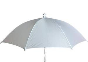 lot 15771 image: Bridal Shower Wedding White Nylon Umbrella Parasol 26 opening Waterproof Set of Two