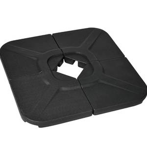 lot 15790 image: Outsunny 4-Piece 175lb Cantilever Patio Umbrella Base Weights for Offset Hanging Umbrella, HDPE Water or Sand Filled Umbrella Weights for Cross Base Stand