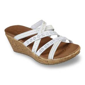 lot 15808 image: Skechers Beverlee Tiger Posse Slide Wedge Sandal (Womens) 6.5