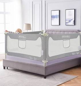 lot 15811 image: FAMILL Bed Rails for Toddlers,Toddler Bed Rail Baby Bed Rail Guard Kids Bed Rails & Rail Guards,Bed Guard Rail for Queen King Twin Bed Kid, Full Size Bed Extra Length 54-78.7,(Grey,1 Piece, 74.8)