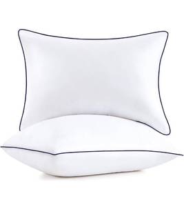 lot 15823 image: HomeMate Bed Pillows for Sleeping - Standard Size(20x26) Set of 2 Allergy Friendly Microfiber Shell Fluffy Down Alternative Filling Breathable Pillow Suitable Back Stomach or Side Sleepers, White