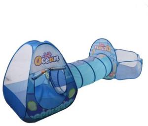 lot 15831 image: 3 In 1 Kids Play Tunnel Tents, Cartoon Easy To Install Toddler Tent Durable For Indoor Outdoor Play
