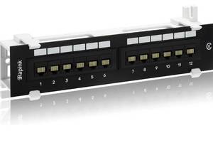 lot 15833 image: Rapink Patch Panel 12 Port Cat6 10G Support, Network Patch Panel UTP 10-Inch, Wallmount 1U Ethernet Patch Panel Punch Down Block for Cat6, Cat5e, Cat5 Cabling
