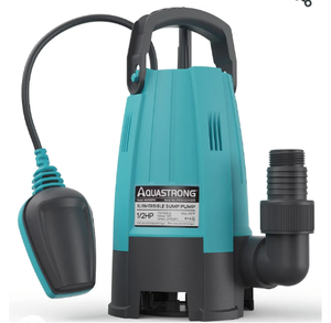 lot 86000002 image: Aquastrong 12HP Sump Pump 2411GPH Submersible CleanDirty Water Pump with Float Switch, Draining Flooded Basement, Pool, Hot Tub, Pond, Garden Irrigation, 19ft Cord