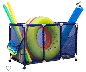 lot 86000003 image: Pool Noodles Holder, Toys, Balls and Floats Equipment Mesh Rolling Storage Organizer Bin, Kids Heigh�See more