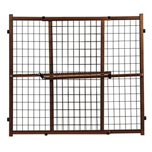 lot 86000046 image: Evenflo Position & Lock Tall & Wide Baby Gate, Pressure-Mounted, Farmhouse Collection