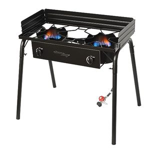 lot 86000052 image: Flame King 200,000 BTU Propane Burner Gas Stove Heavy Duty Turkey FryerCamp Cooker, Portable with Stand Great for Outdoor Cooking, Home Brewing & Canning