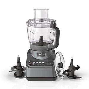 lot 86000074 image: Ninja BN601 Professional Plus Food Processor, 1000 Peak Watts, 4 Functions for Chopping, Slicing, Purees & Dough with 9-Cup Processor Bowl, 3 Blades, Food Chute & Pusher, Silver