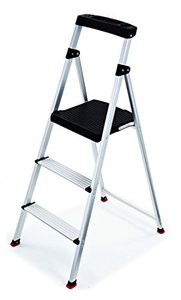 lot 86000079 image: Rubbermaid RMA-3 3-Step Lightweight Aluminum Step Stool with Project Top, 225-pound Capacity