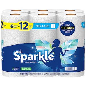 lot 86000086 image: Sparkle Pick-A-Size Paper Towels, 6 Double Rolls  12 Regular Rolls
