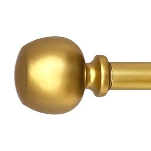 lot 86000269 image: Morena 86-128 Inch Adjustable Curtain Rod Set, 58 Inch Diameter in Brass