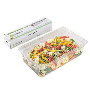 lot 86000271 image: Restaurantware Base 18 Inch x 2000 Feet Cling Wrap, 1 Roll Microwave-Safe Cling Film - With Removable Slide-Cutter, BPA-Free, Clear Plastic Food Wrapping Film, Securely Seal & Keep Food Fresh
