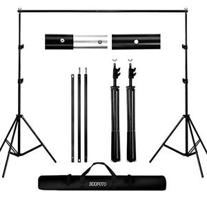 lot 86000284 image: Backdrop Stand 6.5x6.5ft2x2m, BDDFOTO Photo Video Background Stand Support System for Party with Carring Bag