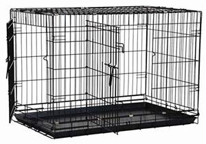 lot 86000290 image: Precision Pet Products Two Door Great Crate Wire Dog Crate, 30 Inch, For Pets 30-50 lbs, With 5-Point Locking System