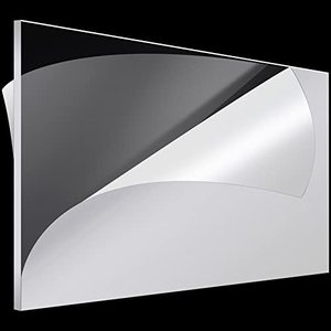lot 86000025 image: Weysat 24 x 48 Clear Acrylic Sheet 14 Thick Plastic Sheets Transparent Pmma Cast Sheet Plastic Panels Sheets with Protective Paper for Craft Signs DIY Display Projects Holder Shelf broken in half