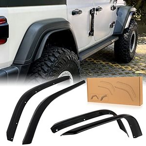 lot 86000036 image: Front & Rear Fender Liner Fender Trim Extension Protector for 2018-2023 Jeep Wrangler JL JLU 4 Pcs