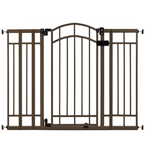 lot 86000042 image: Summer Infant Multi-Use Decorative Extra Tall Safety Pet and Baby Gate, 28.5-48 Wide, 36 Tall,Pressure or Hardware Mounted,Install on Wall or Banister in Doorway or Stairway,Auto Close Door-Bronze