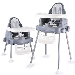 lot 86000141 image: Bellababy 3-in-1 High Chair, Convertible & Ultra Compact High Chair, Light Weight Portable Highchair, Racing Look, Grey