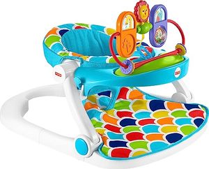 lot 86000145 image: Fisher-Price Baby Portable Baby Chair,Deluxe Sit-Me-Up Floor Seat with Removable Toys and Snack Tray,Happy Hills