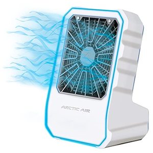 lot 86000057 image: Arctic Air Outdoor Evaporative Cooler, Portable & Ultra-Quiet Air Cooler with 4 Fan Speeds, USB Rechargeable, 6-Hour Battery Life, Great for the Beach, Pool, Deck, Garden & More,White