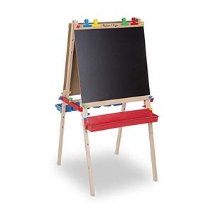 lot 86000095 image: Melissa & Doug Deluxe Standing Art Easel -3 - 7 years, Dry-Erase Board, Chalkboard, Paper Roller