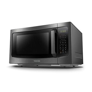 lot 86000119 image: TOSHIBA ML-EM45P(BS) Countertop Microwave Oven with Smart Sensor and Position Memory Turntable, Function, 1.6 Cu.ft 13.6 Removable Black Stainless Steel, 1200W