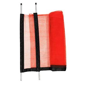 lot 86000125 image: Play It Safe Driveway Net, Orange Removable Safety Netting, Fits Driveways up to 25 Wide, Kid Safe Barrier Net with Bright Orange Color for High Visibility, RPDN26
