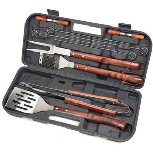 lot 86000131 image: Cuisinart - 13 Piece Wooden Handle Tool Set - Stainless SteelBrown