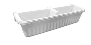 lot 86000255 image: Bama Railing Planter with Adjustable Brackets, 32 ,White