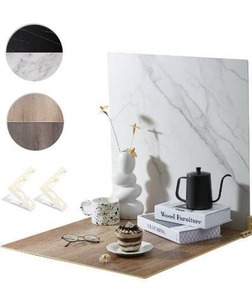 lot 86000257 image: BEIYANG Double Sided 2 PCS Backdrop Boards with 2 PCS Bracket for Flat Lay or Food Photography Background,24x24 in