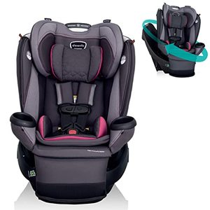 lot 86000162 image: Evenflo Revolve360 Extend All-in-One Rotational Car Seat with Quick Clean Cover (Rowe Pink)