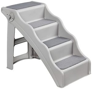 lot 86000301 image: Amazon Basics Foldable Steps for Dogs and Cats, Grey