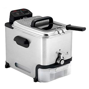 lot 86000305 image: T-Fal Ultimate EZ Clean Stainless Steel Deep Fryer with Basket 3.5 Liter Oil and 2.6 Pound Food Capacity 1700 Watts Easy Clean, Temp Control, Digital Timer, Oil Filtration, Dishwasher Safe Parts - no power cord