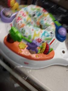 lot 86000311 image: Fisher-Price Baby Bouncer Animal Activity Jumperoo With Music Lights Sounds And Developmental Toys For Infants