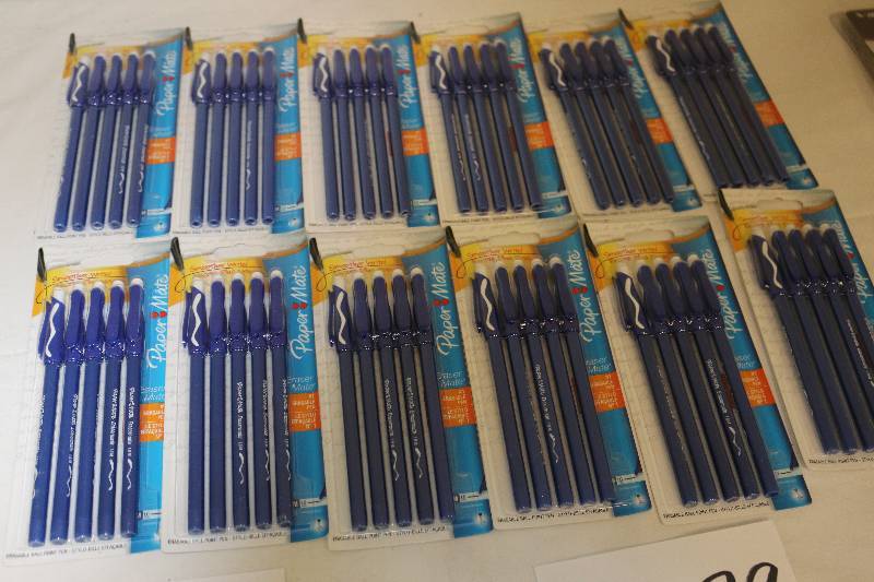 lot 6629 image: 60 PaperMate Erasable Pens New in Package