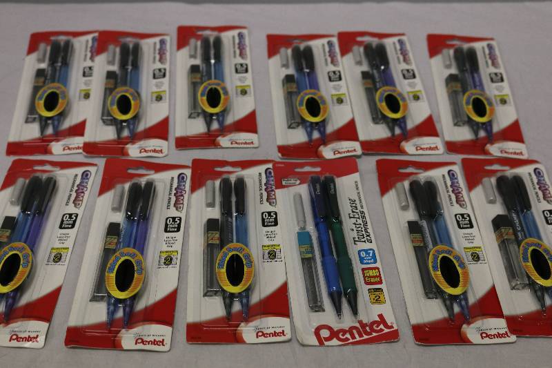 lot 6662 image: 24 NEW Pentel Mechanical Pencils Lead Erasers