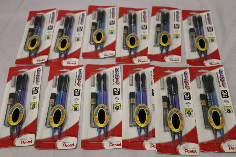 lot 6664 image: 24 NEW Pentel Mechanical Pencils Lead Erasers