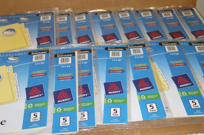 lot 6673 image: 16 Avery 11110 Insertable Divider 5 tabs