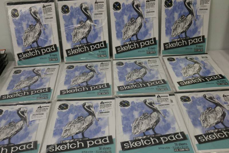 lot 6674 image: 12 Count Sketchpads 50 sheets Each Top Flight