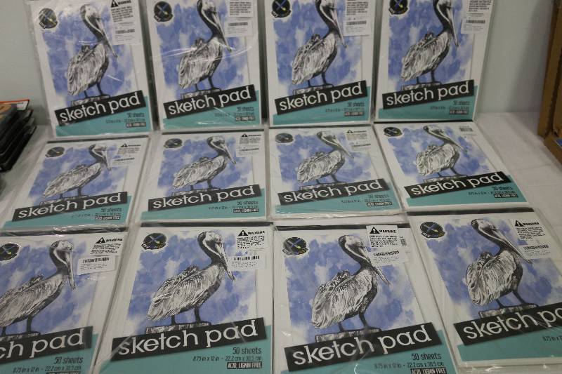 lot 6675 image: 12 Count Sketchpads 50 sheets Each Top Flight