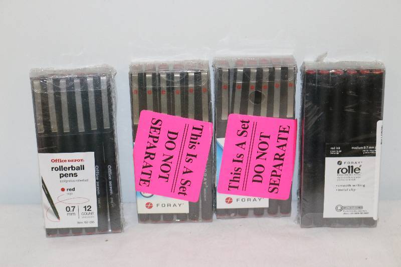 lot 6687 image: 48 Rollerball Red Pens New